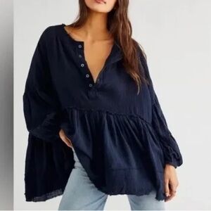Navy Blue Women's Top